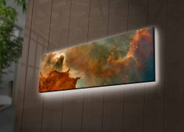 Wallity Lienzo Decorativo Iluminado con LED 30x90 cm Multicolor 3090NASA-011